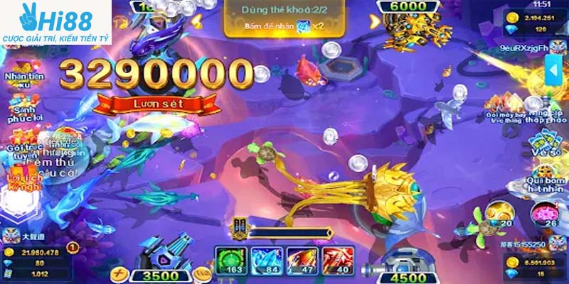 Mỗi mục tiêu hiển thị trong trò chơi đều có giá trị thanh toán khác nhau