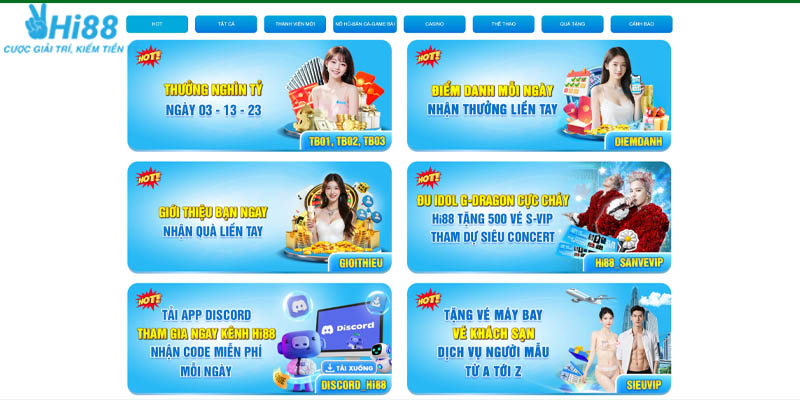 Giới thiệu khuyến mãi Hi88 mới nhất năm 2025
